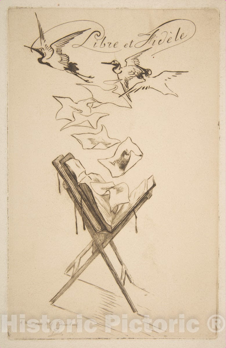 Art Print : Frontispiece for Catalogue - Artist: Philippe Burty - Created: 1878 1 : Vintage Wall Art