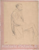 Art Print : Edgar Degas - Édouard Manet Seated, Right Profile : Vintage Wall Art