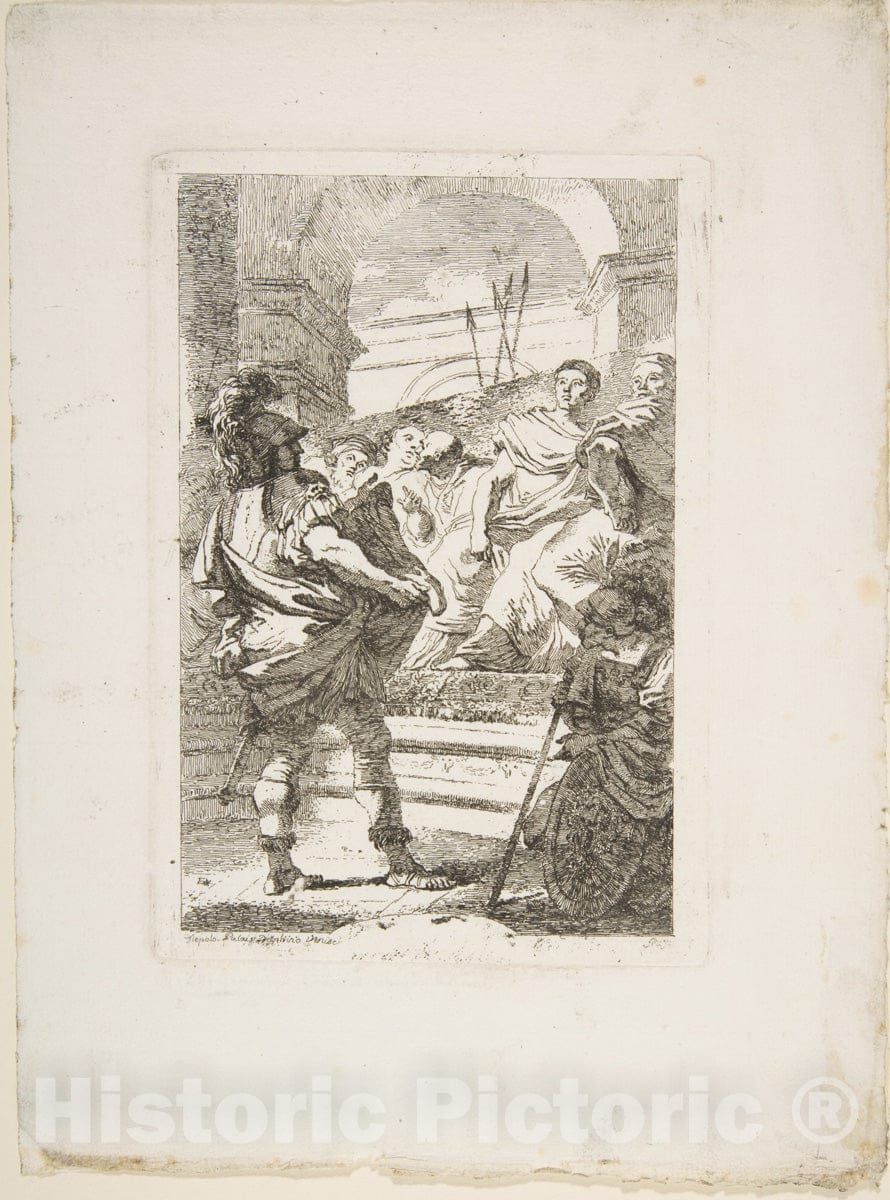 Art Print : Jean Honoré Fragonard - Fabius Maximus Before The Senate at Carthage 2 : Vintage Wall Art