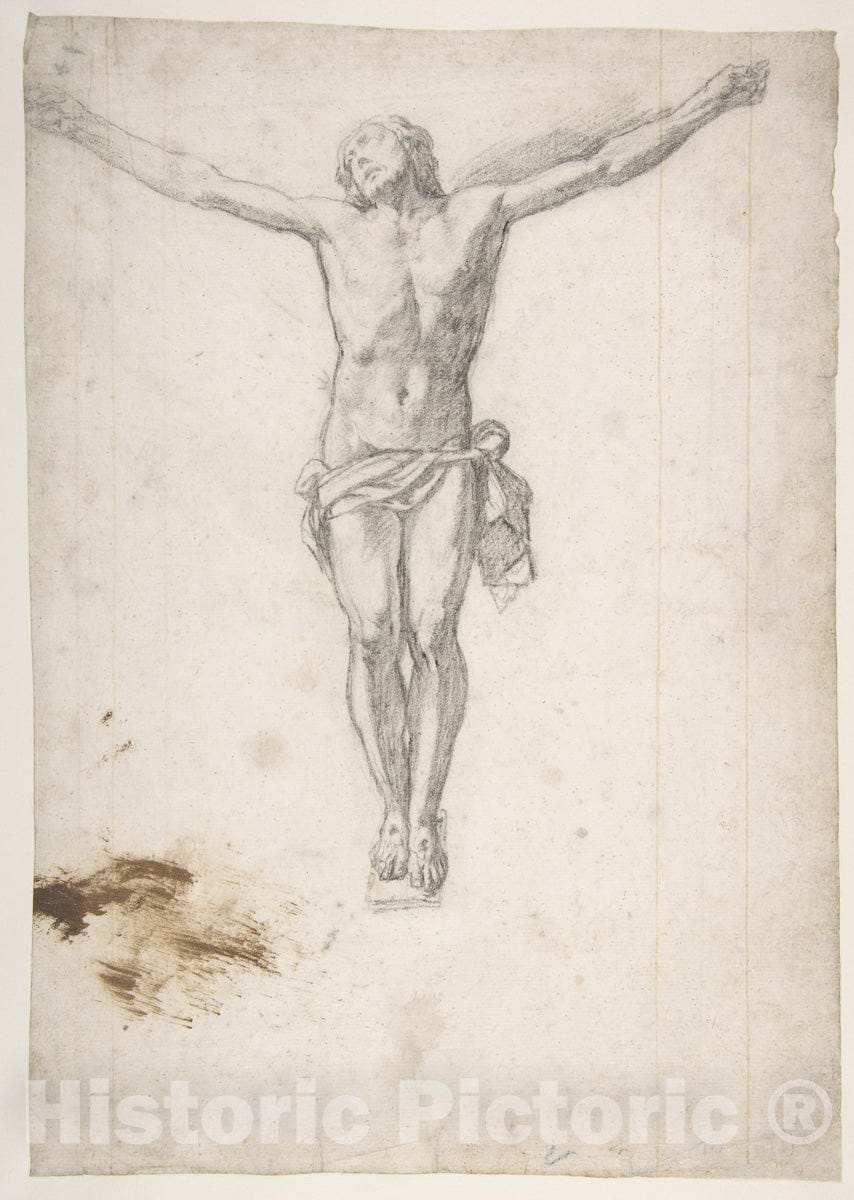 Art Print : Girolamo Muziano, Christ on The Cross - Vintage Wall Art