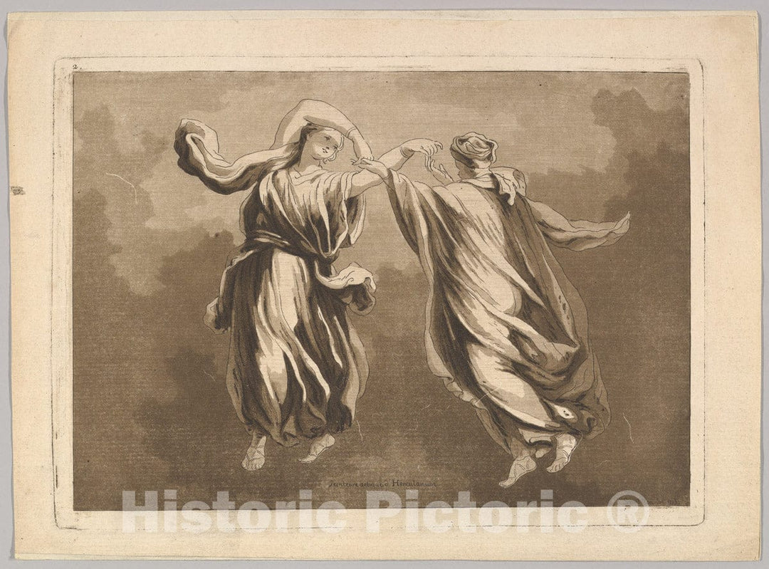 Art Print : Jean Claude Richard, Abbé de Saint-Non - Fragments choisis Dans les Peintures et les Tableaux les Plus interessants des Palais et des Eglises d'Italie 5 : Vintage Wall Art