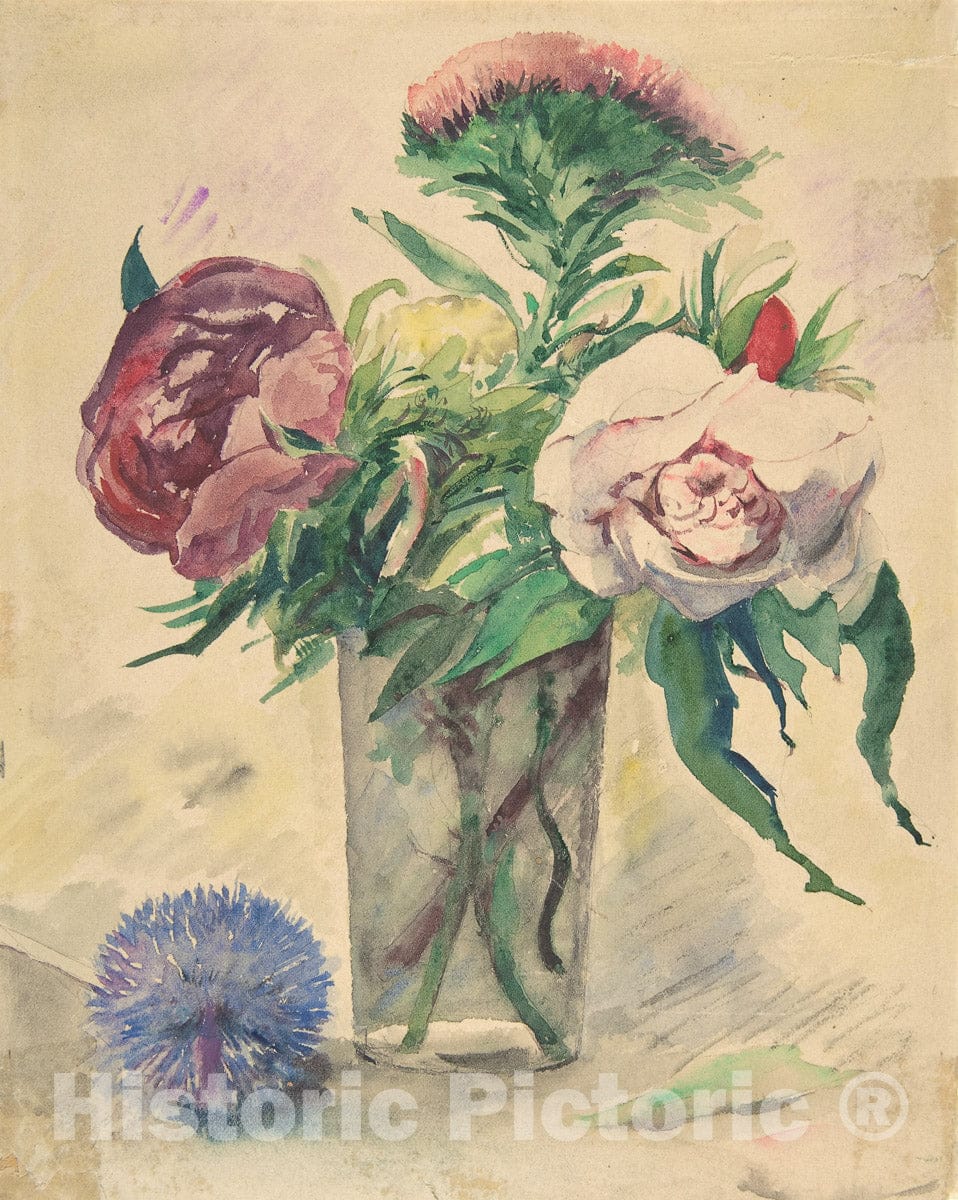 Art Print : Zacharie Astruc - Flowers in a Vase : Vintage Wall Art