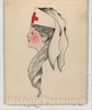 Art Print : Clark & Sellers - Tattoo Design of an Army Nurse : Vintage Wall Art