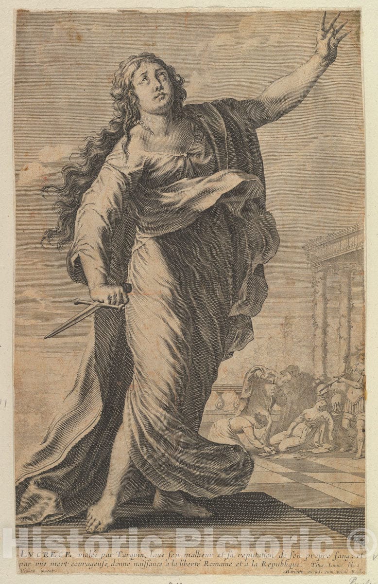Art Print : Gilles Rousselet - Lucrèce : Vintage Wall Art
