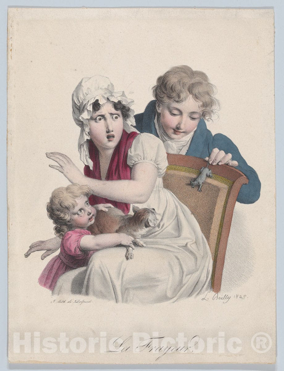 Art Print : Louis Léopold Boilly - Fear : Vintage Wall Art