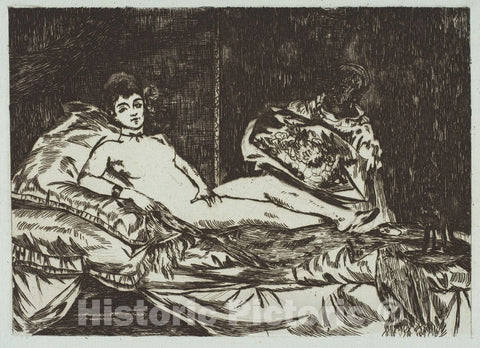 Art Print : Édouard Manet - Olympia (Large Plate) : Vintage Wall Art