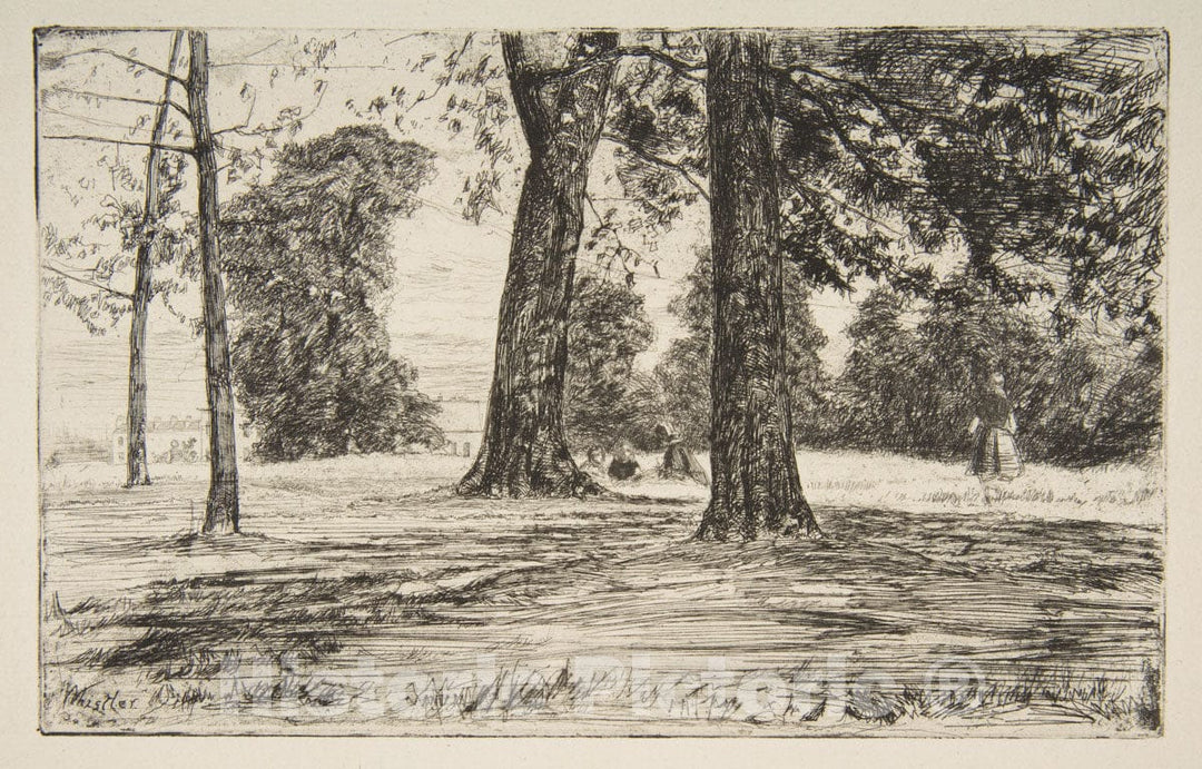 Art Print : James McNeill Whistler - Greenwich Park - 435113 : Vintage Wall Art