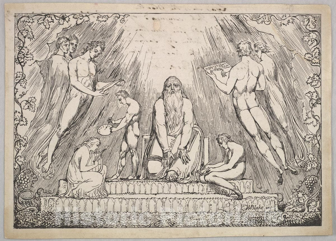 Art Print : William Blake - Enoch : Vintage Wall Art