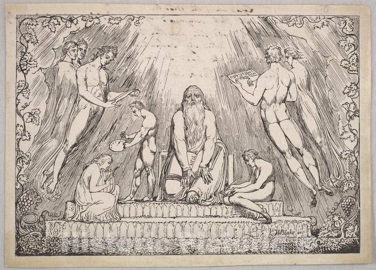 Art Print : William Blake - Enoch : Vintage Wall Art