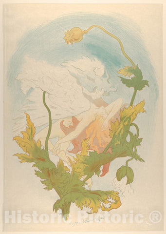 Art Print : Victor Emile Prouvé - L'Opium (Opium) : Vintage Wall Art