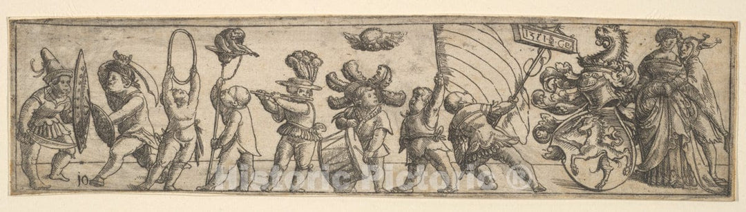 Art Print : Conrad Baur - Frieze with Children 3 : Vintage Wall Art