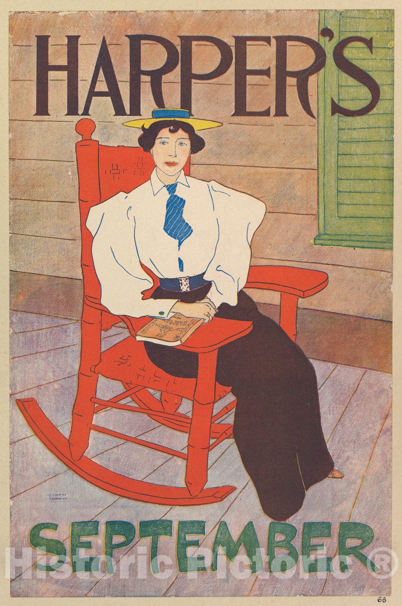 Art Print : Edward Penfield - Harper's: September 4 : Vintage Wall Art