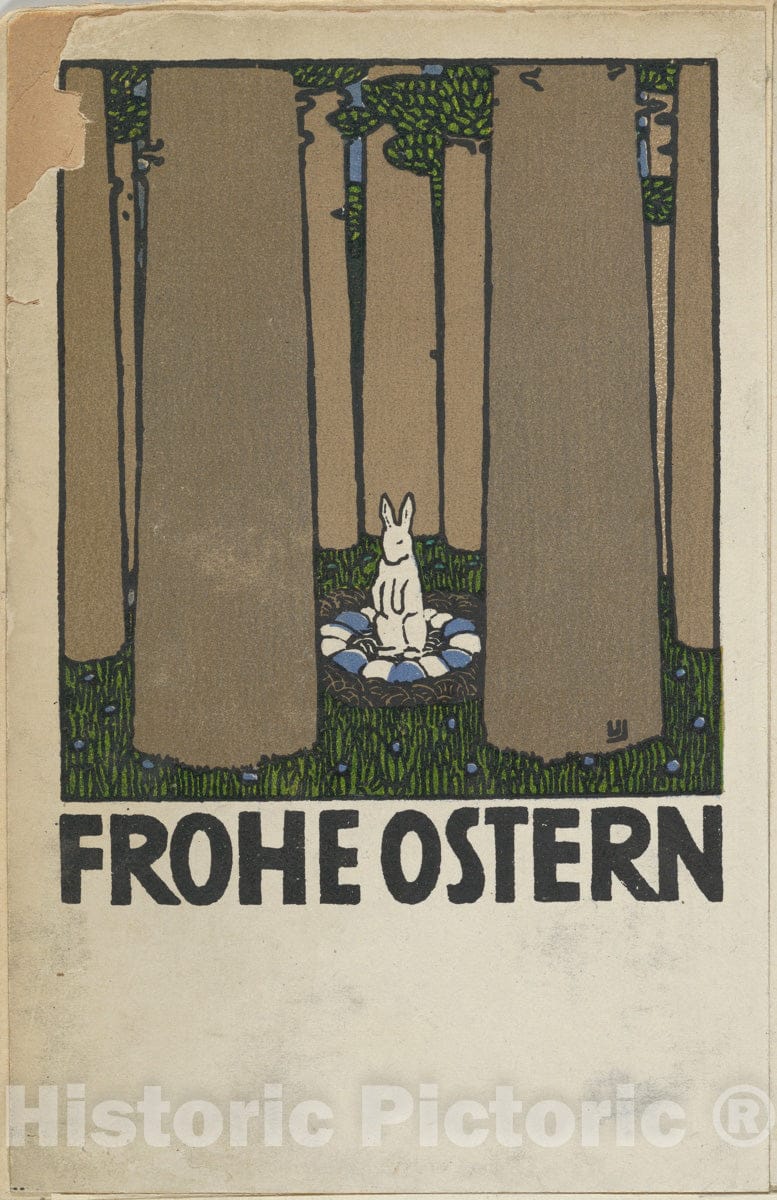 Art Print : Urban Janke - Happy Easter (Frohe Ostern) : Vintage Wall Art