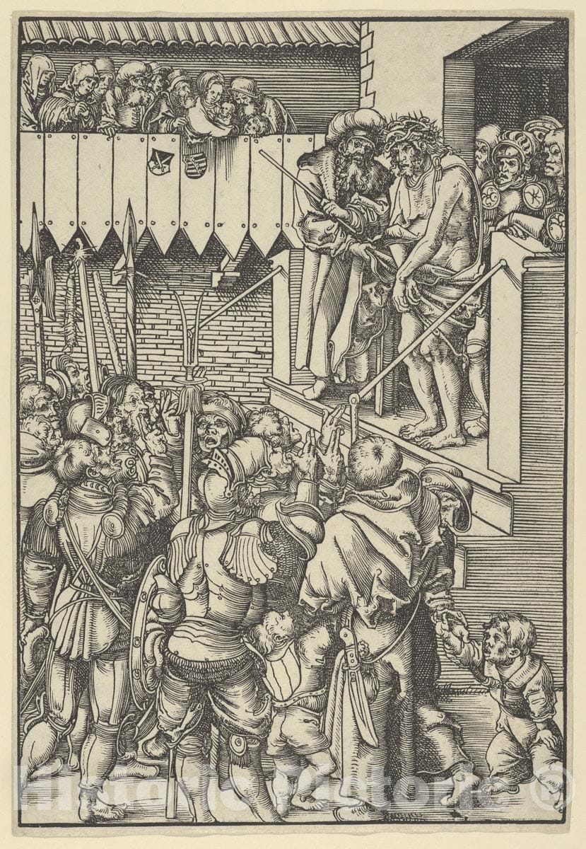 Art Print : Lucas Cranach The Elder - ECCE Homo, from The Passion : Vintage Wall Art