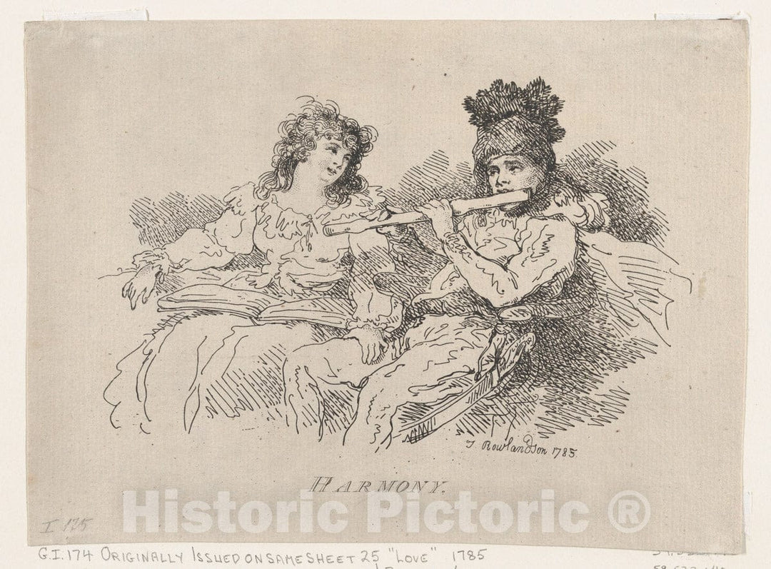 Art Print : Thomas Rowlandson - Harmony : Vintage Wall Art