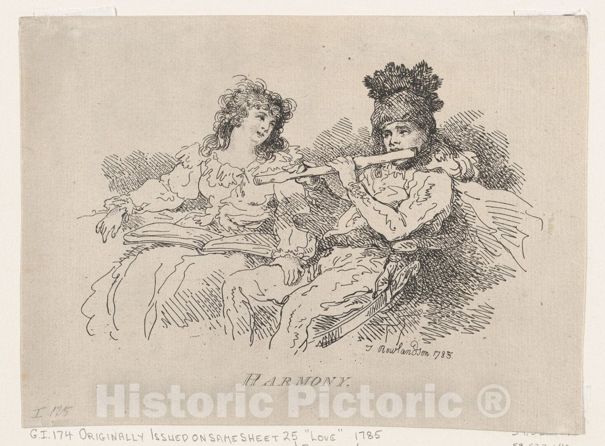 Art Print : Thomas Rowlandson - Harmony : Vintage Wall Art