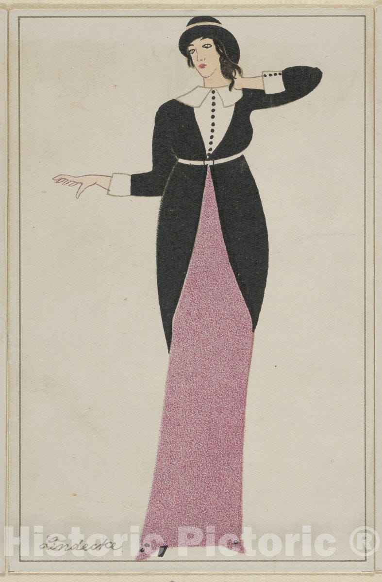 Art Print : Otto Friedr. Carl Lendecke - Fashion (Mode) - 435774 : Vintage Wall Art