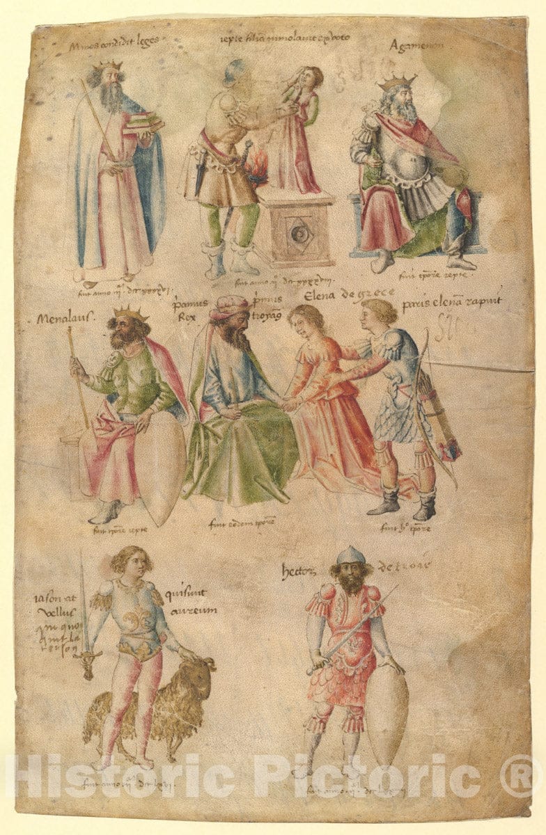 Art Print : Barthelemy d'Eyck - Famous Men and Women from Classical and Biblical Antiquity : Vintage Wall Art