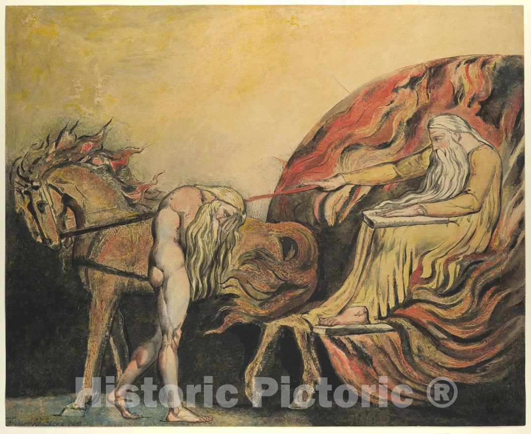 Art Print : William Blake - God Judging Adam : Vintage Wall Art