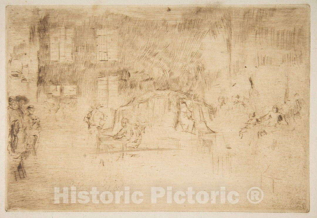 Art Print : James McNeill Whistler - Glass Furnace: Murano (Murano – Glass Furnace) : Vintage Wall Art
