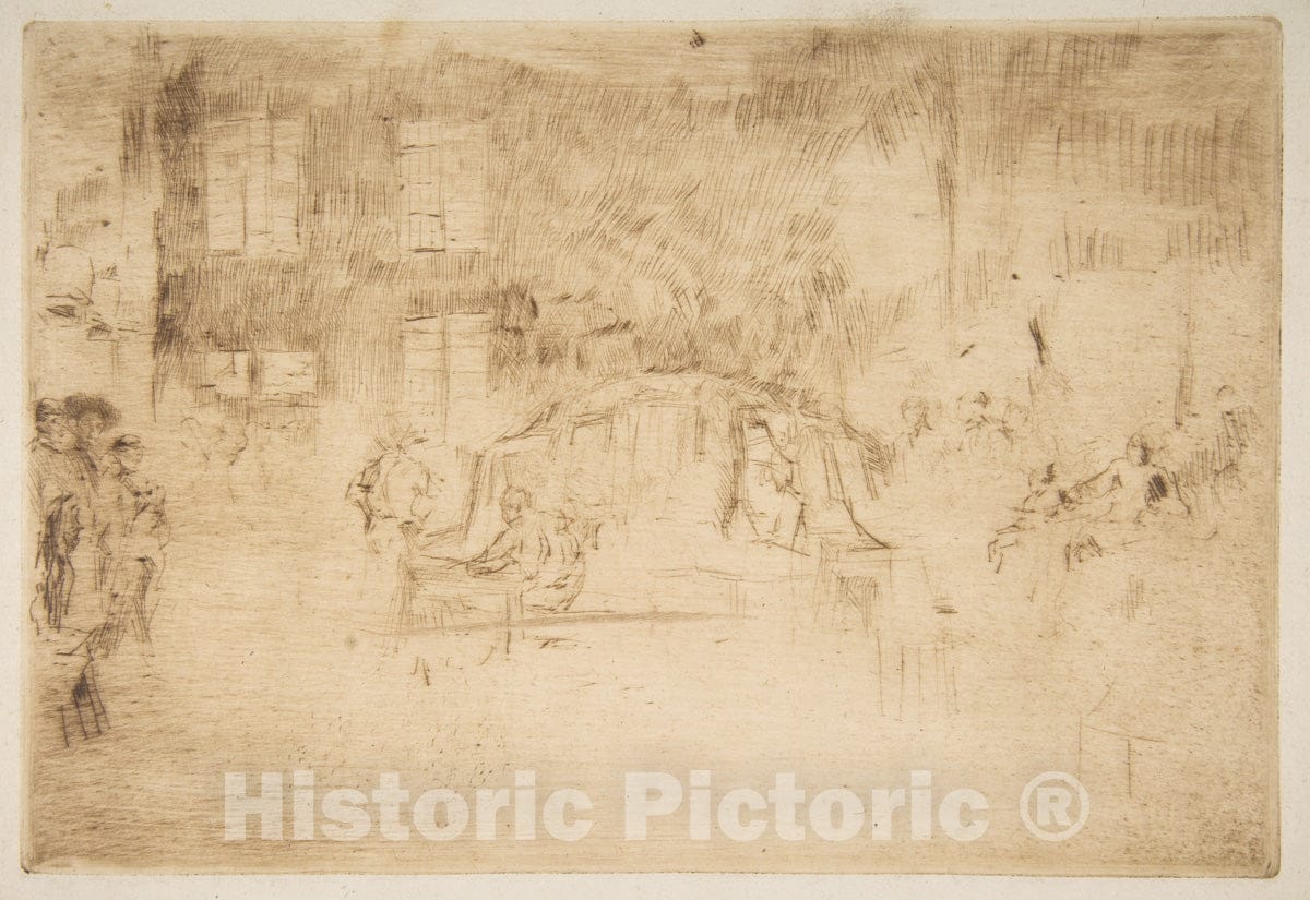 Art Print : James McNeill Whistler - Glass Furnace: Murano (Murano – Glass Furnace) : Vintage Wall Art