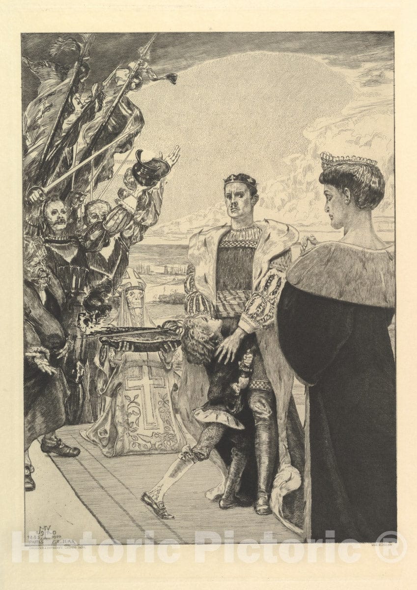 Art Print : Max Klinger - Herrscher, from The Series Vom Tode Zweiter Teil 2 : Vintage Wall Art