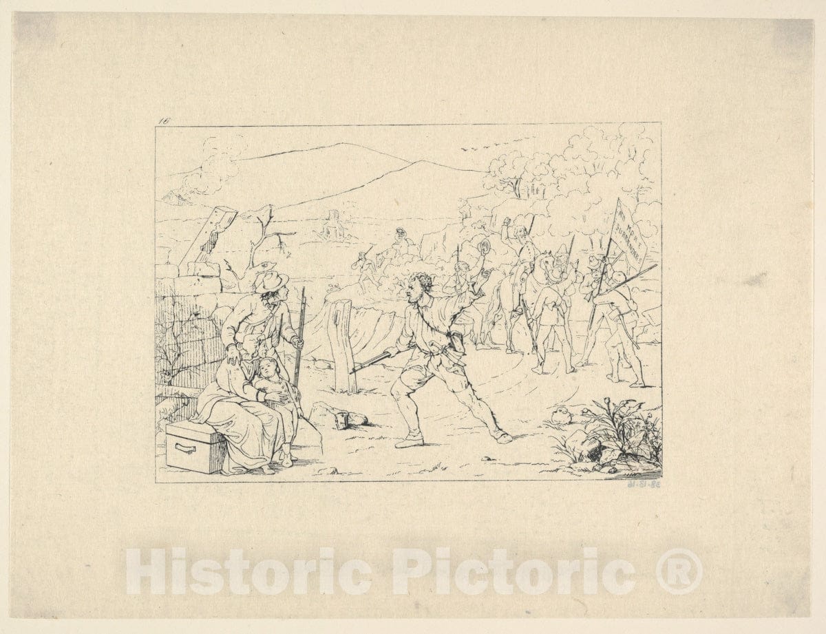 Art Print : Adalbert John Volck - Formation of Guerrilla Bands (from Confederate War Etchings) : Vintage Wall Art