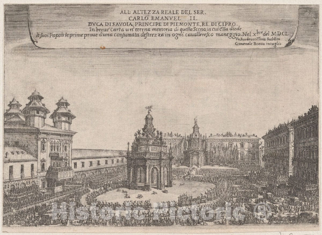 Art Print : G. Boetto - Festival in Turin, October 1650 : Vintage Wall Art