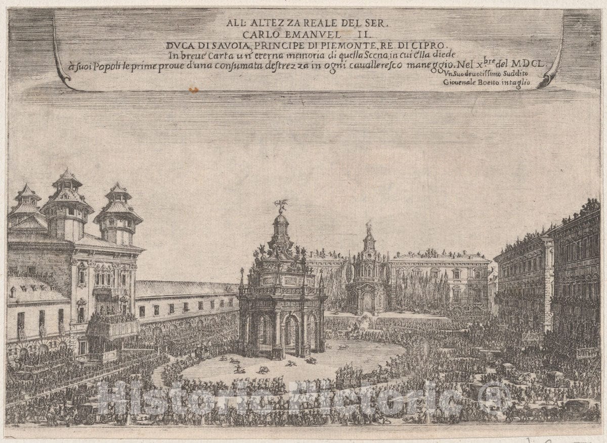 Art Print : G. Boetto - Festival in Turin, October 1650 : Vintage Wall Art