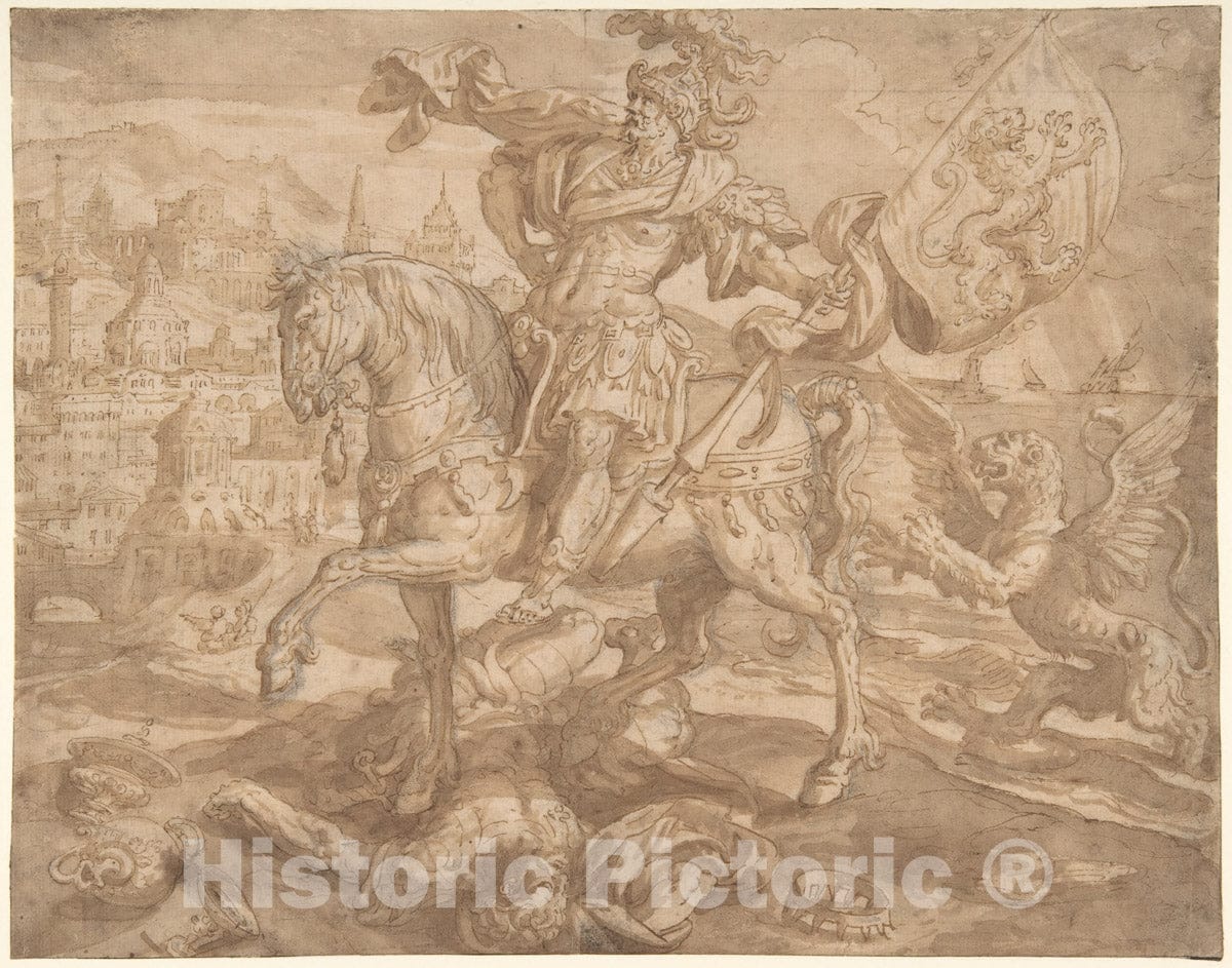 Art Print : Maerten de VOS - Emperor Ninus : Vintage Wall Art