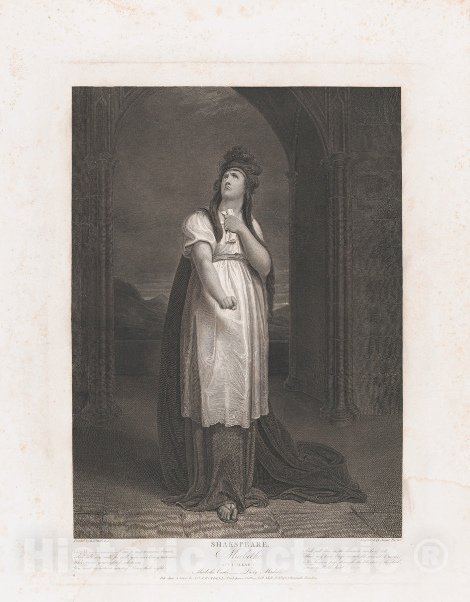 Art Print : James Parker - Lady Macbeth (Shakespeare, Macbeth, Act 1, Scene 5) : Vintage Wall Art