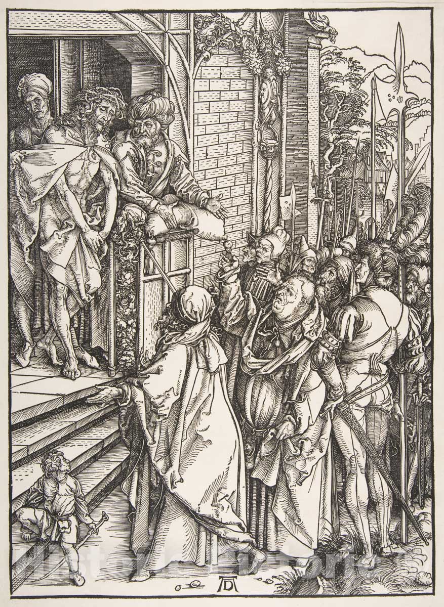 Art Print : Albrecht Dürer - ECCE Homo, from The Series The Large Passion : Vintage Wall Art