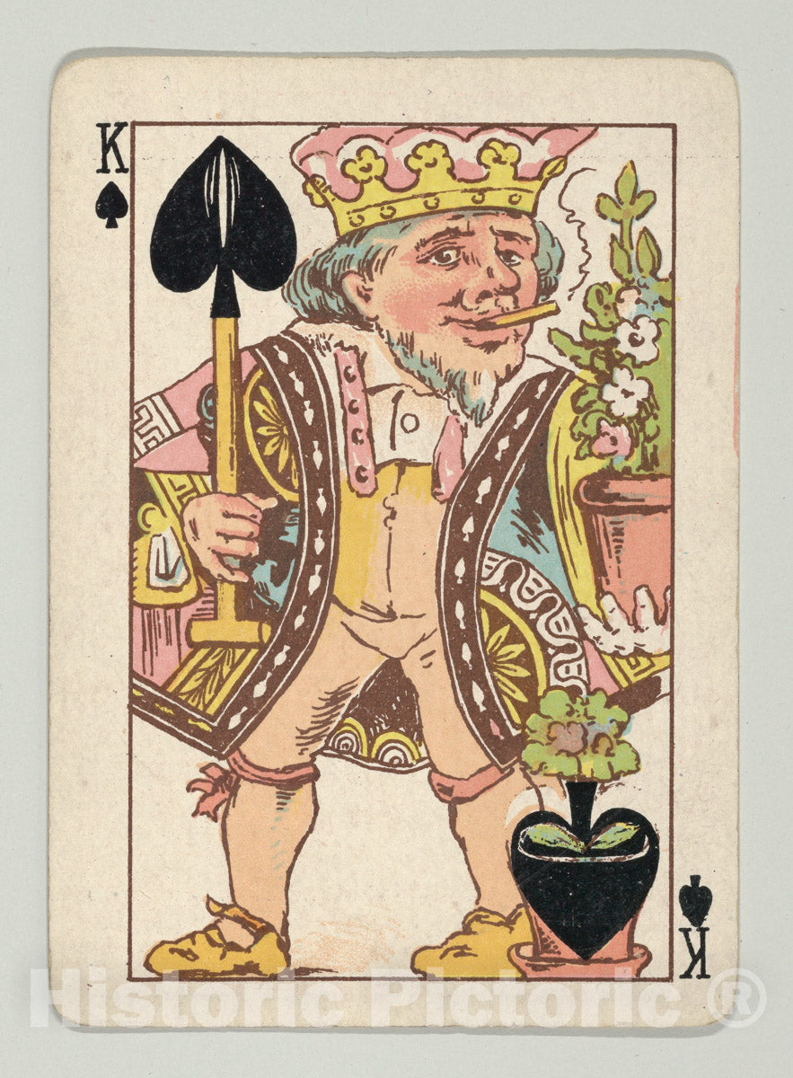Art Print : Kinney Brothers Tobacco Company - Harlequin Series 2, a Set of Playing Cards Issued as Premiums by Kinney Brothers Tobacco : Vintage Wall Art