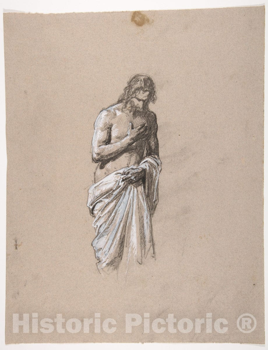 Art Print : Study for Clovis - Artist: Isidore Pils - Created: 19th Century : Vintage Wall Art