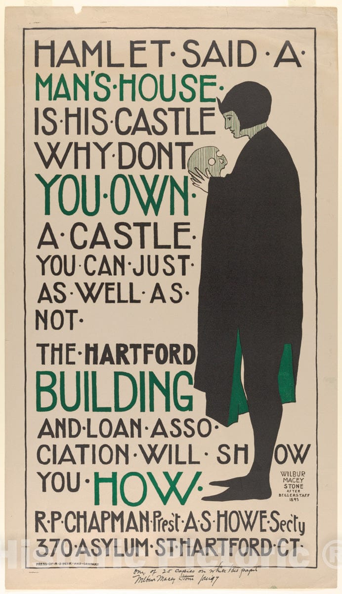 Art Print : Wilbur Macey Stone - Hartford Building and Loan Association: Hamlet : Vintage Wall Art