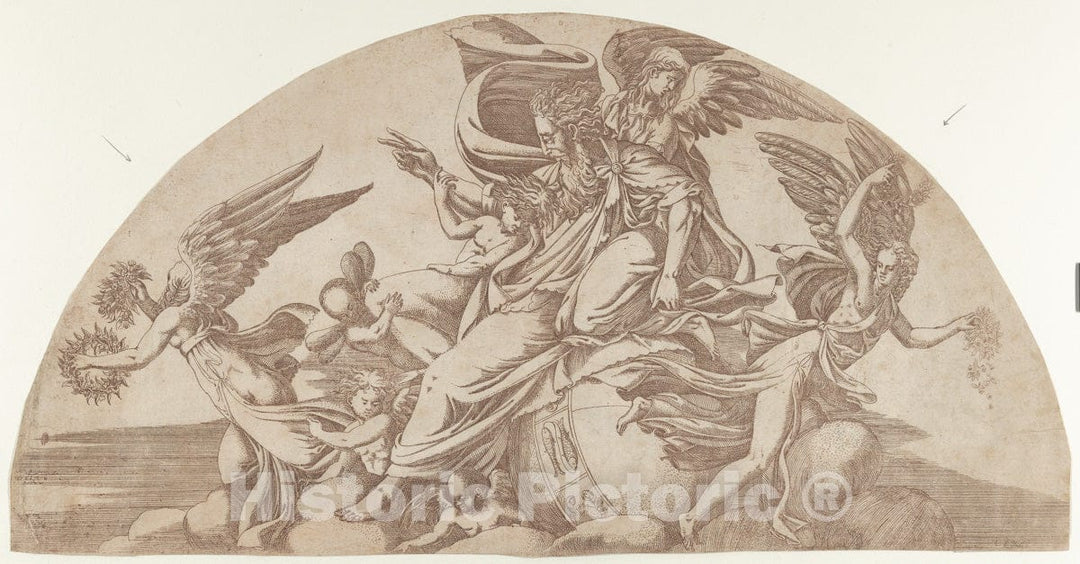 Art Print : Antonio Fantuzzi - God Seated on The World 2 : Vintage Wall Art