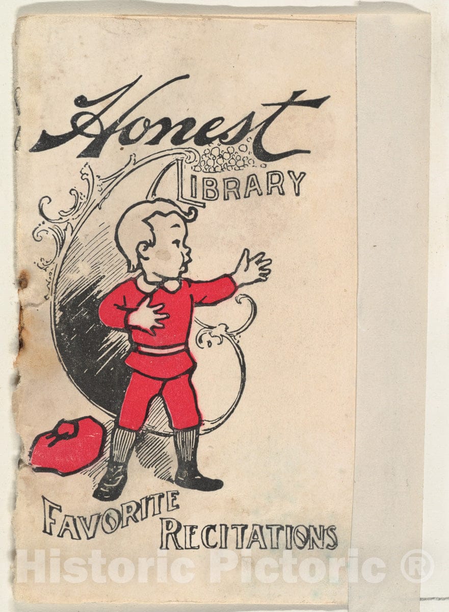 Art Print : Issued by W. Duke, Sons & Co. - Favorite Recitations, from The Honest Library Series Issued by Duke Sons & Co. to Promote Honest Long Cut Tobacco : Vintage Wall Art
