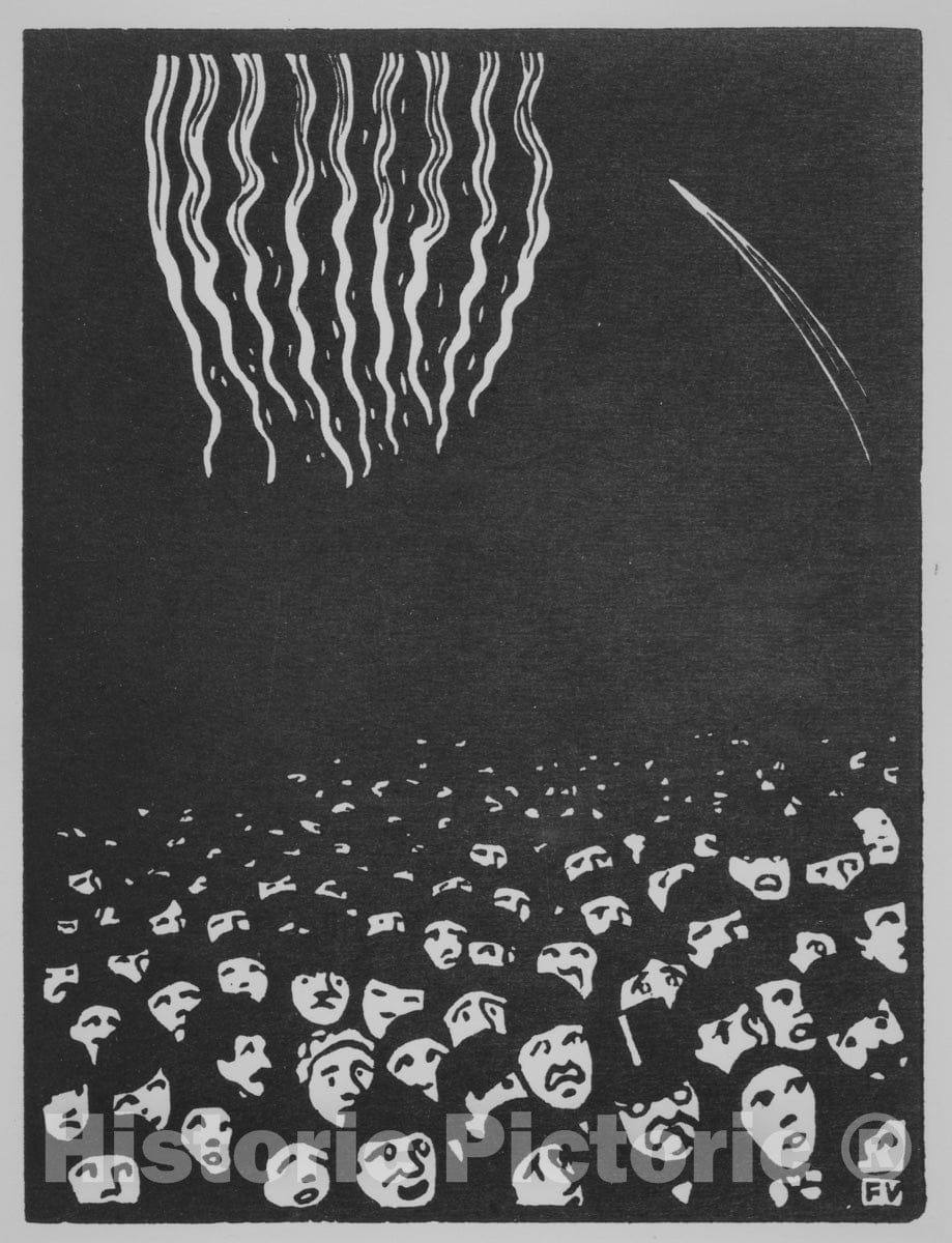 Art Print : Félix Vallotton - Fireworks, The World's Fair VI : Vintage Wall Art