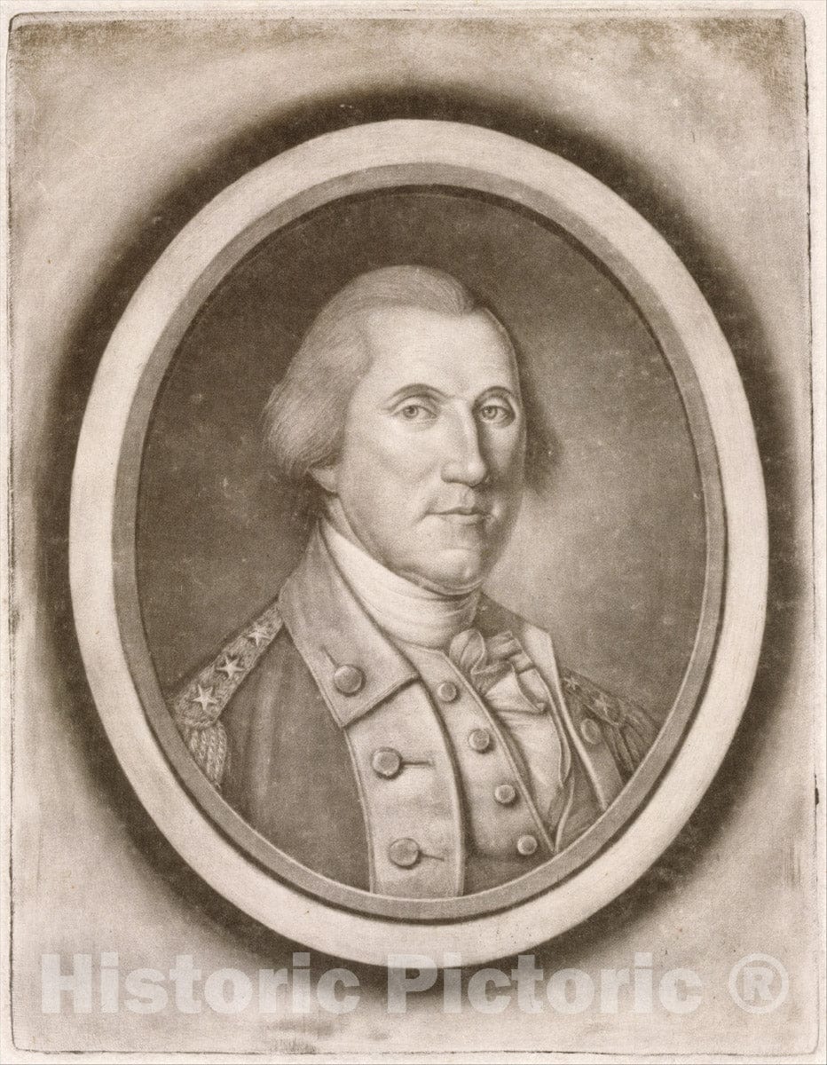 Art Print : Charles Willson Peale - George Washington : Vintage Wall Art