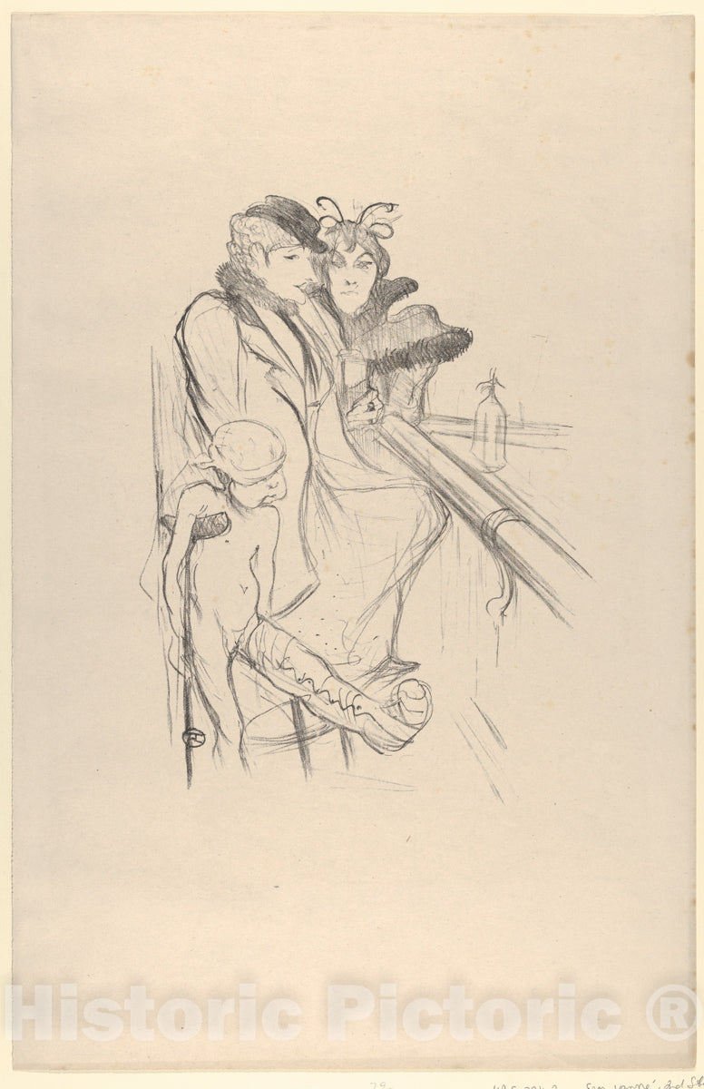 Art Print : Henri de Toulouse-Lautrec - Eros Vanquished 1 : Vintage Wall Art