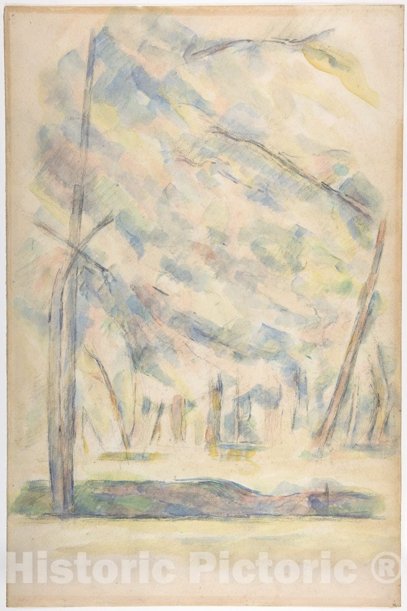 Art Print : Paul Cézanne - Landscape (Recto)
