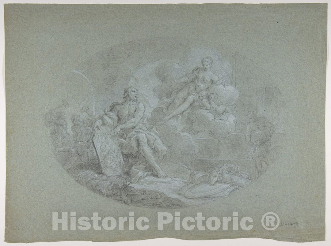 Art Print : Stefano Pozzi - Venus in The Forge of Vulcan (Aeneid VIII: 370 ff) : Vintage Wall Art