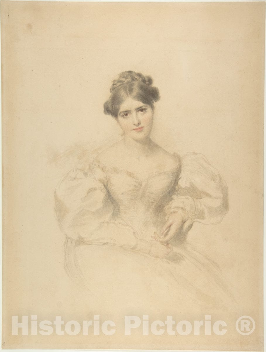 Art Print : After Sir Thomas Lawrence - Frances Anne (Fanny) Kemble : Vintage Wall Art