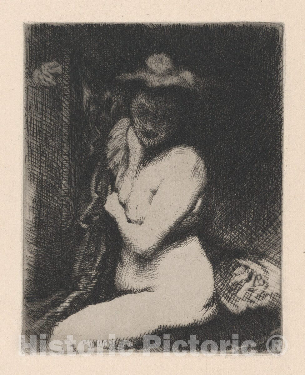 Art Print : Paul-Albert Besnard - The Bathroom (La Toilette) : Vintage Wall Art