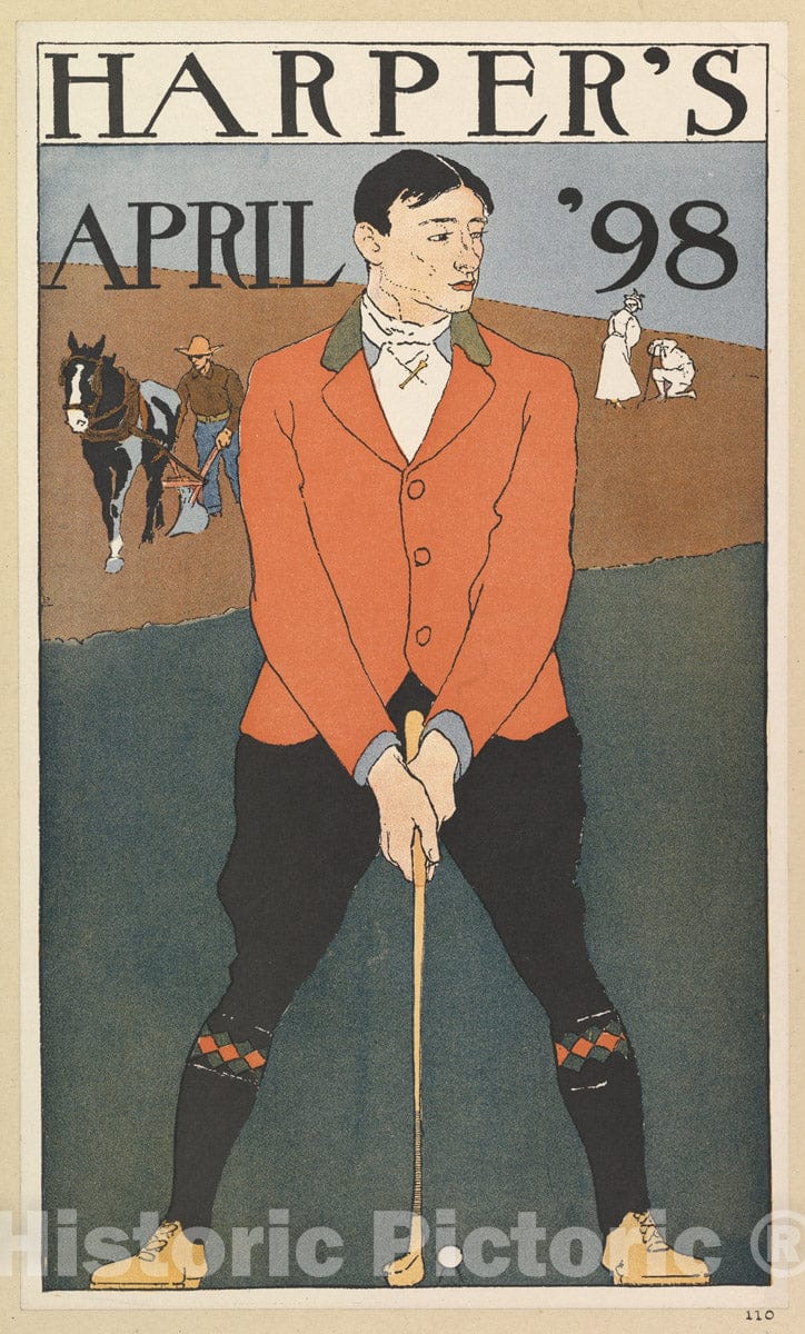 Art Print : Edward Penfield - Harper's: April 4 : Vintage Wall Art