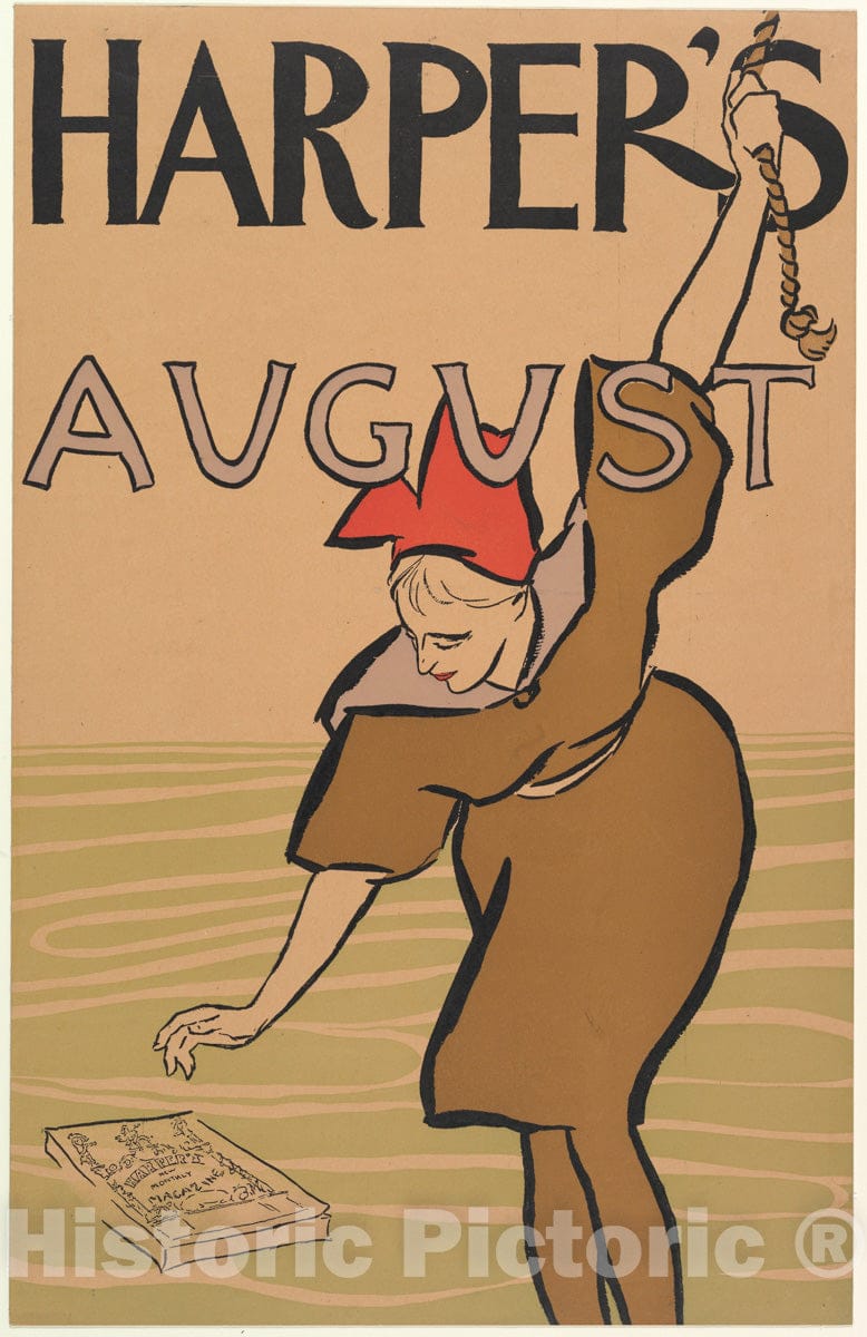 Art Print : Edward Penfield - Harper's, August 1 : Vintage Wall Art