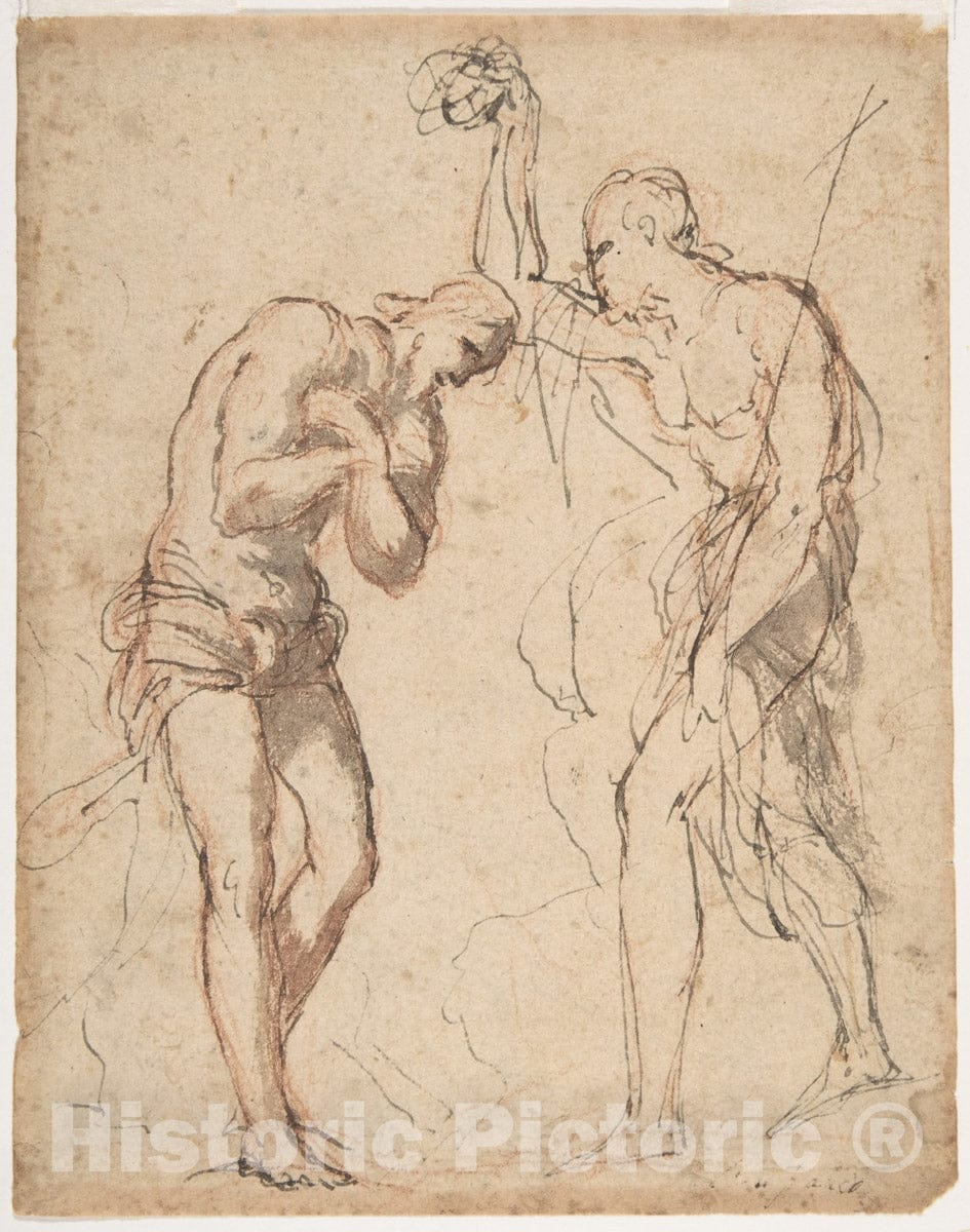 Art Print : Micco Spadaro (Domenico Gargiulo) - The Baptism of Christ (Recto)