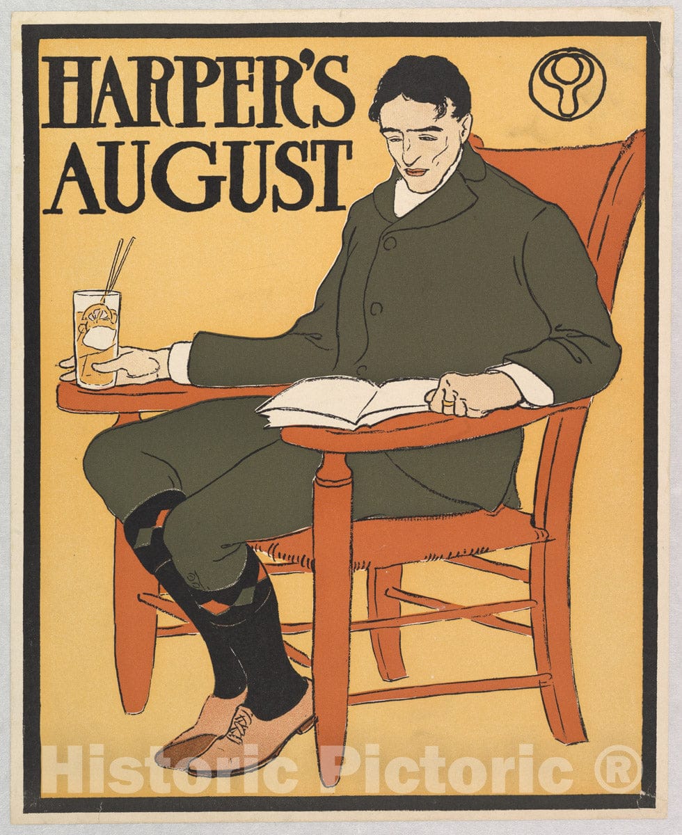 Art Print : Edward Penfield - Harper's: August - 439031 : Vintage Wall Art