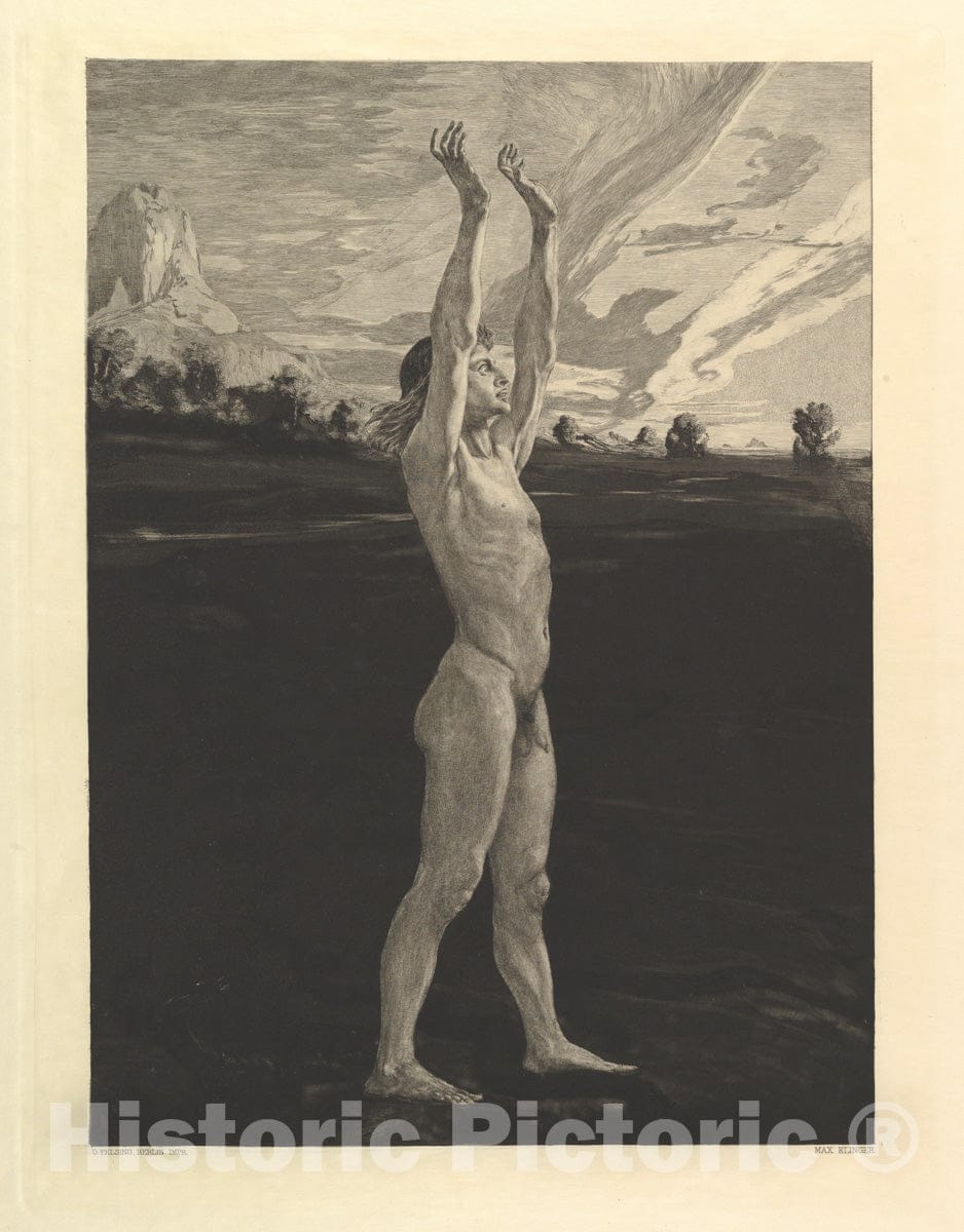 Art Print : Max Klinger - Und Doch, from The Series Vom Tode Zweiter Teil : Vintage Wall Art