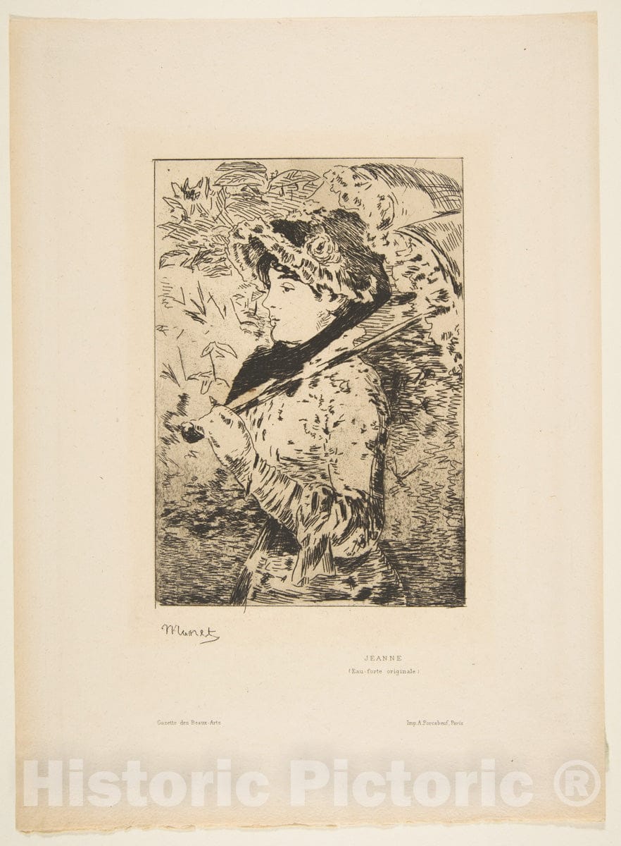 Art Print : Édouard Manet - Jeanne : Vintage Wall Art